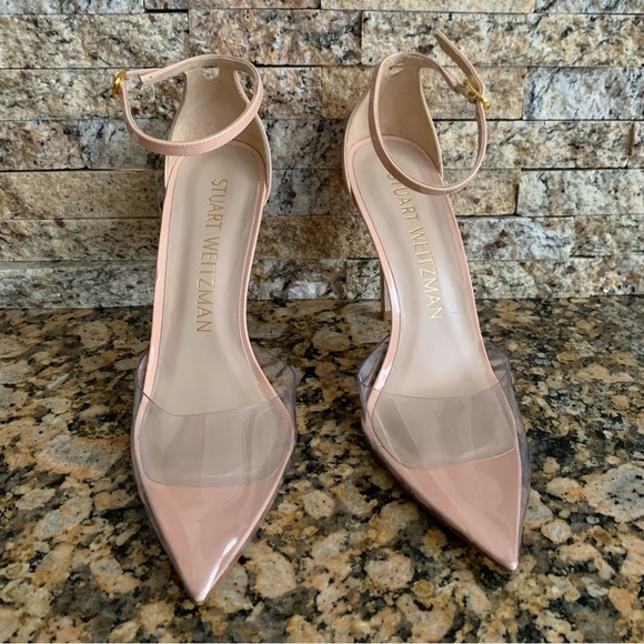 Stuart Weitzman Stuart PVC Pointed Toe Pump - Picture 4 of 8